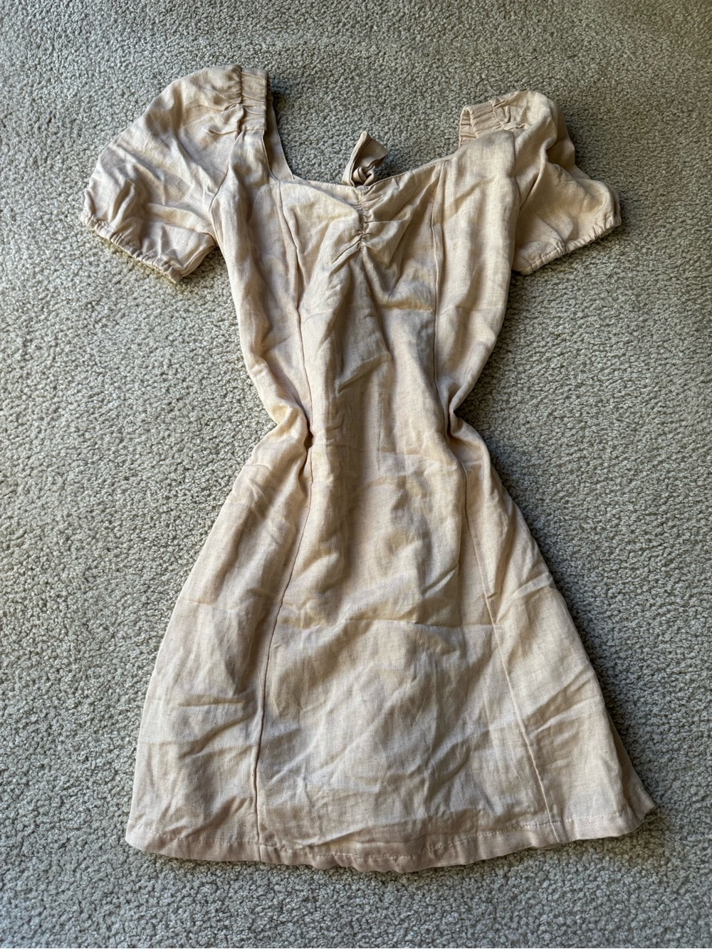 Women's Cream Puff Sleeve Midi Dress elegant classy night out